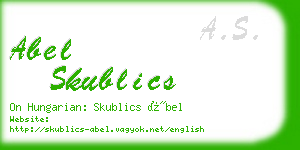 abel skublics business card